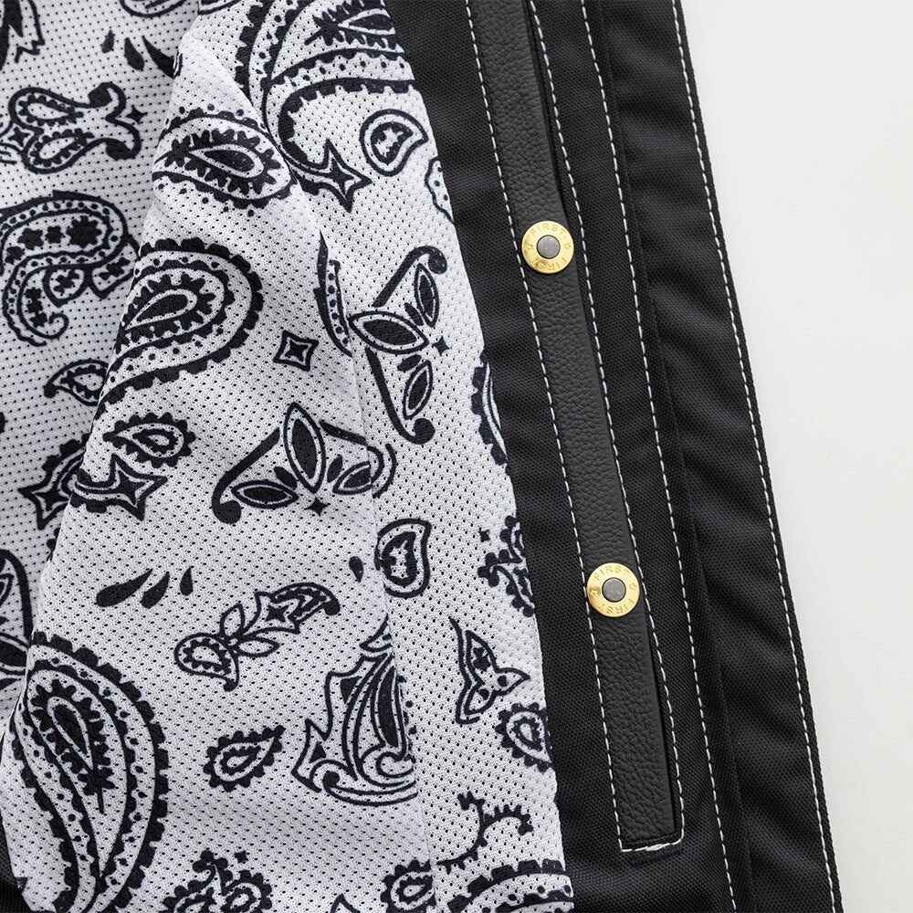 Women's Black Love Lace Leather Motorcycle Jacket