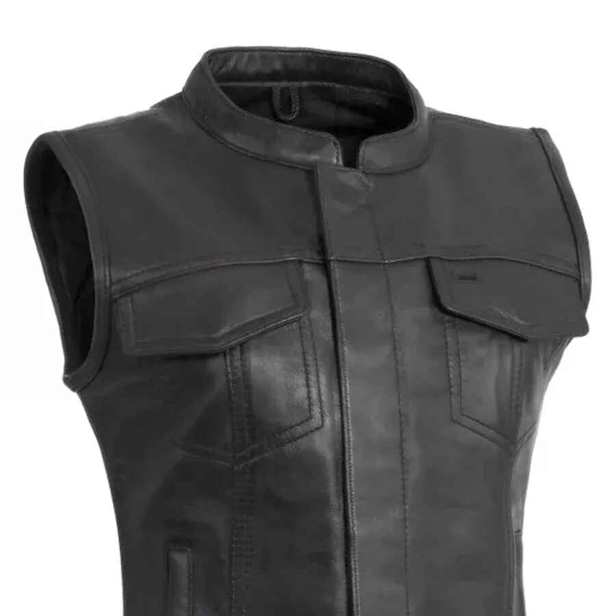 Women's Black Ludlow Leather Motorcycle Jacket