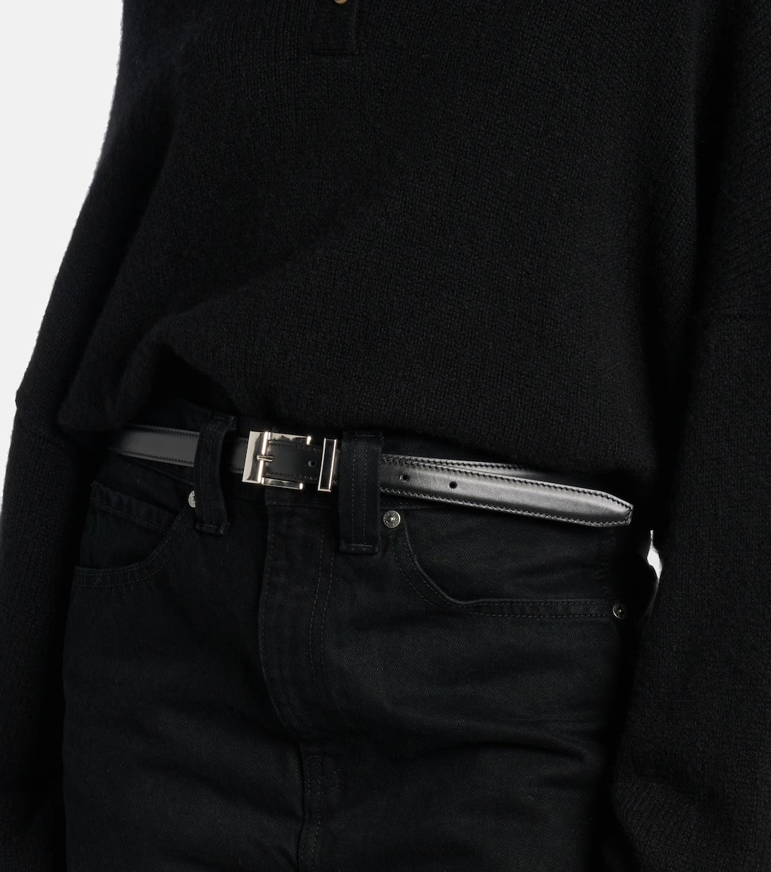 Women's Black Manhattan Leather Belt