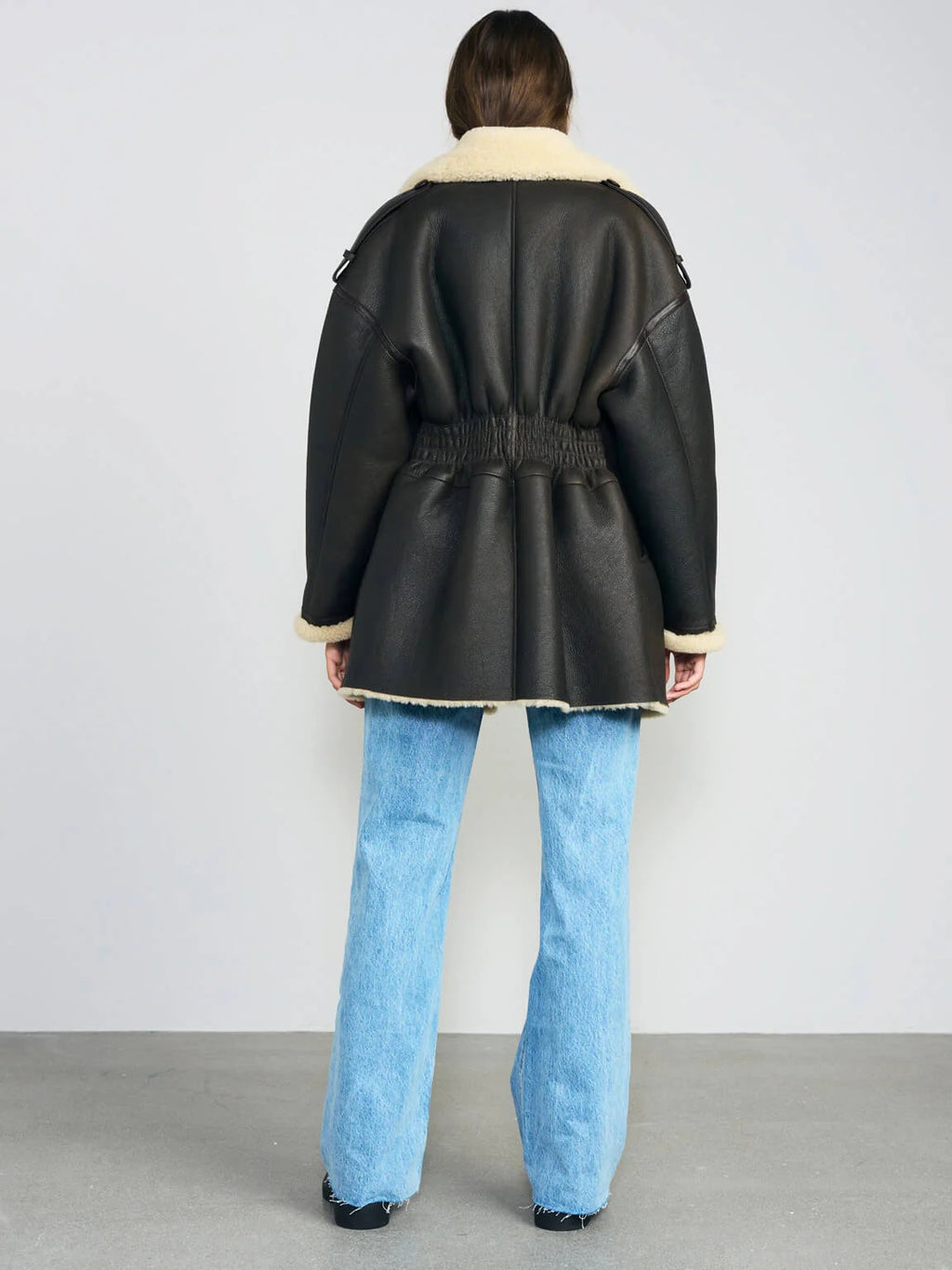 Women’s Black Marlin Shearling Leather Jacket