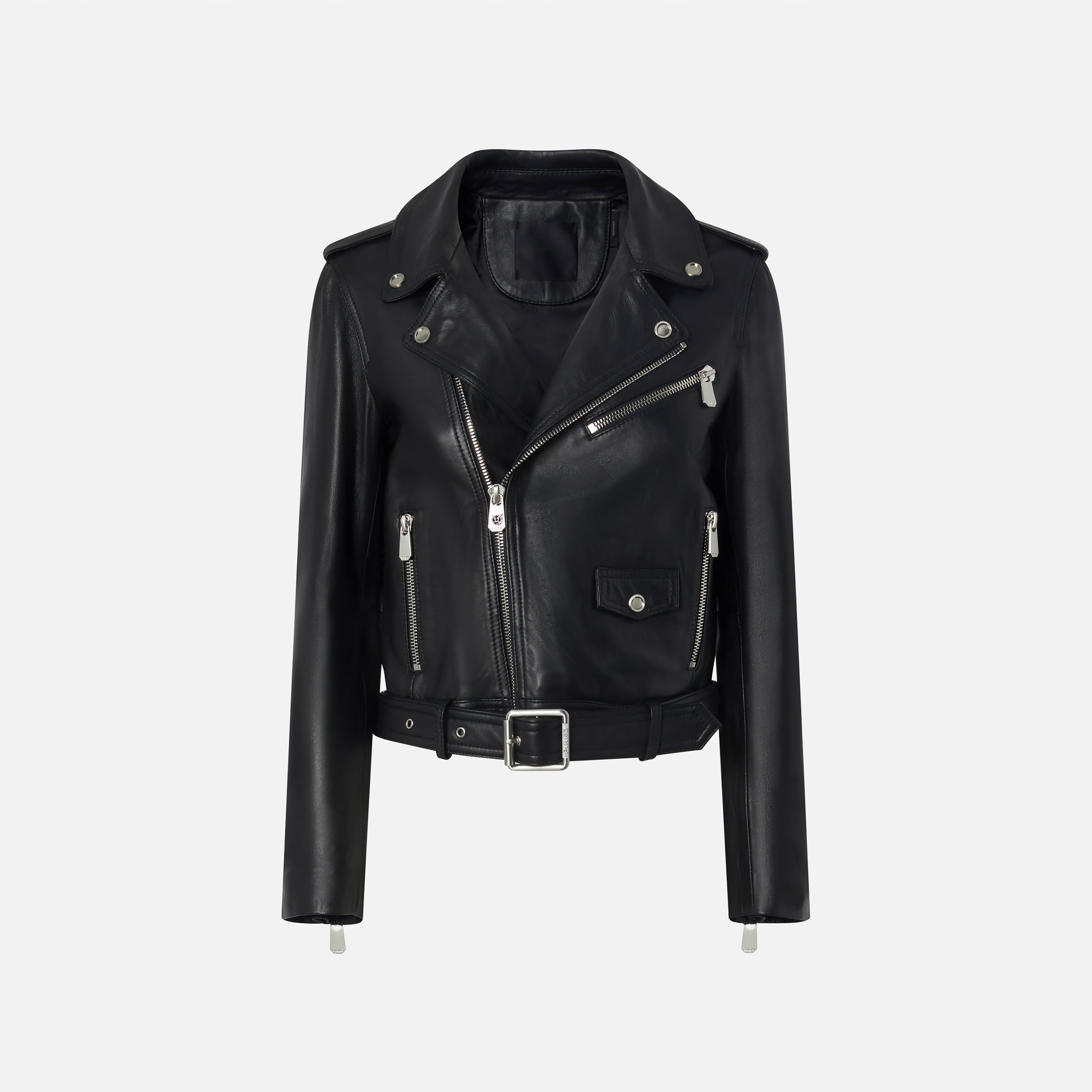 Women's Black Motorcycle PU Biker Leather Jacket