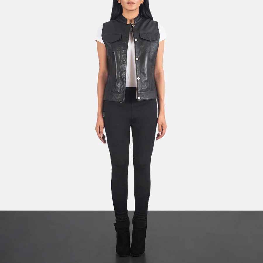 Women's Rayne Moto Leather Vest
