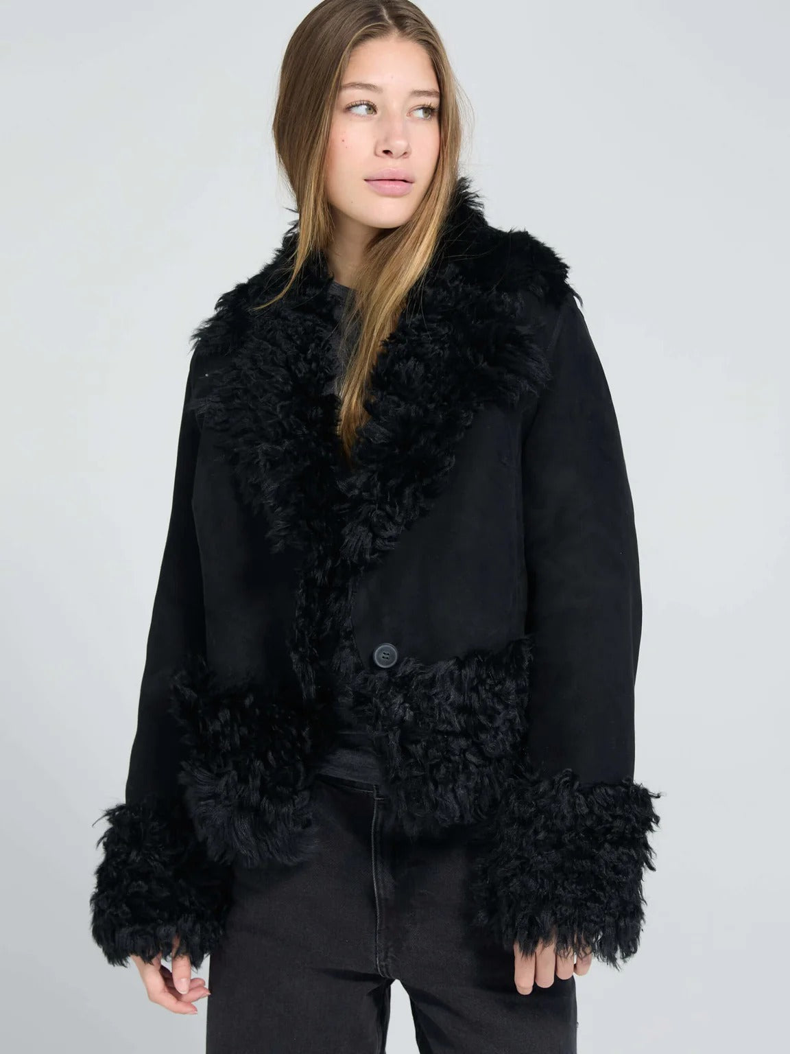 Women’s Black River Shearling Leather Jacket