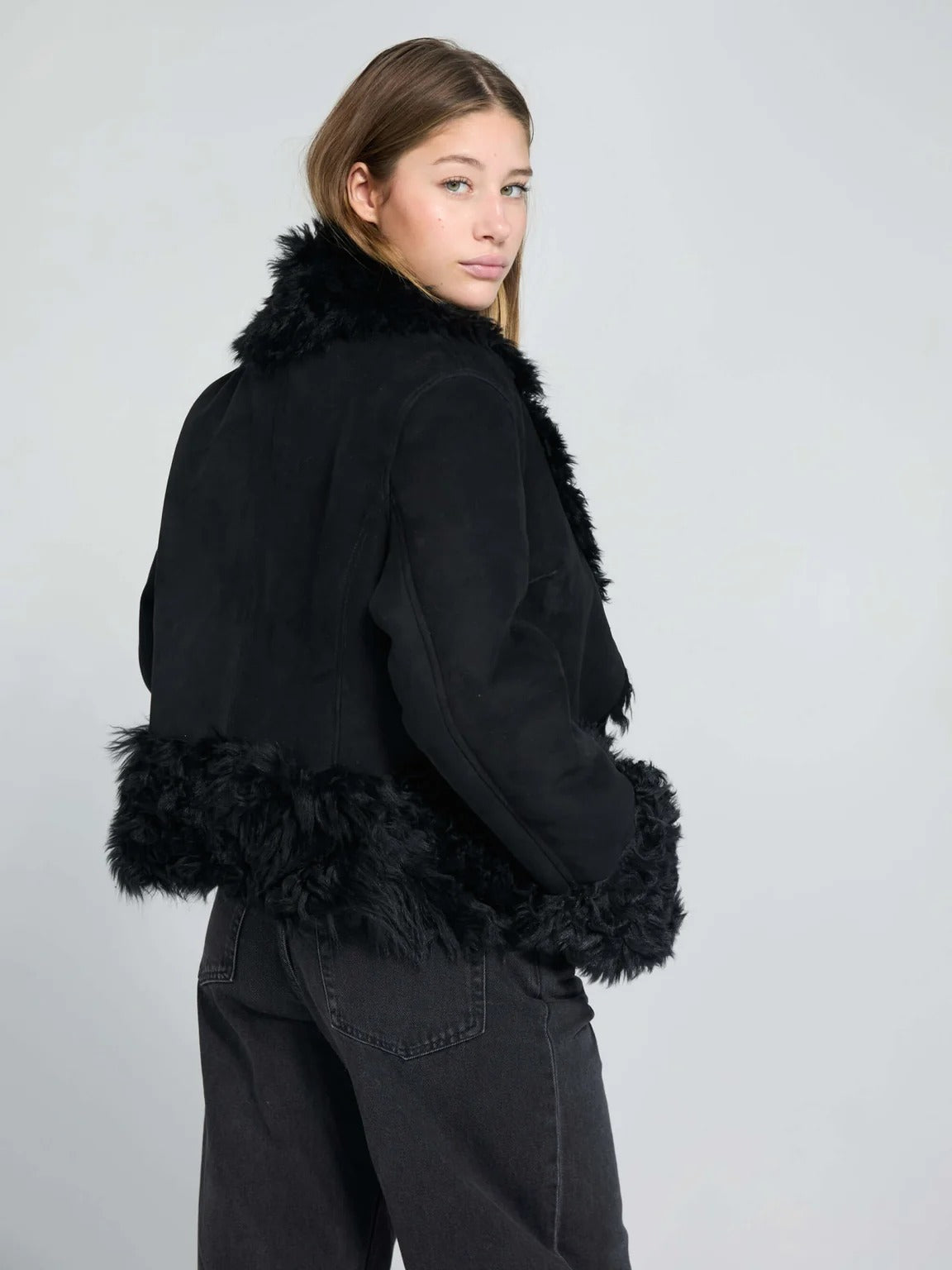 Women’s Black River Shearling Leather Jacket