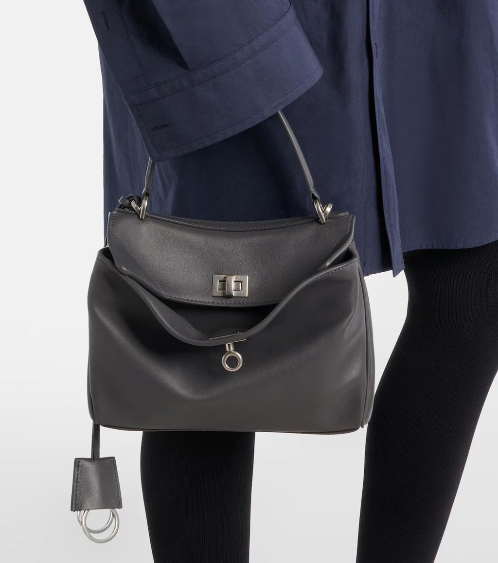 Women's Black Rodeo Mini Leather Tote Purse