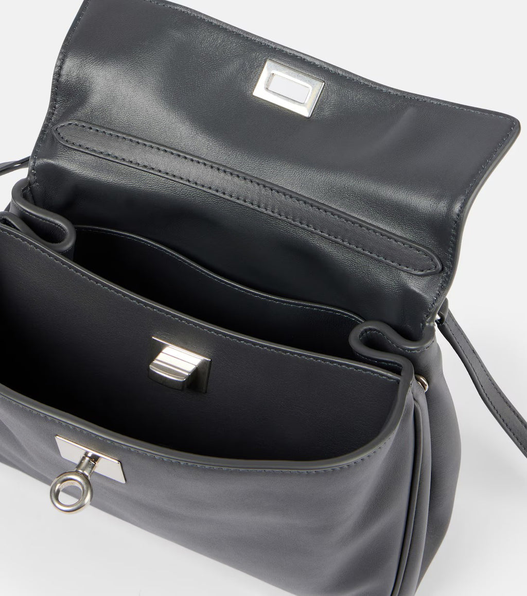 Women's Black Rodeo Mini Leather Tote Purse