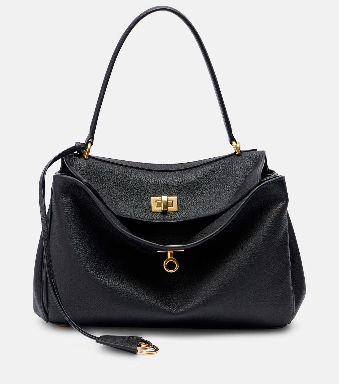 Women's Black Rodeo Small Leather Shoulder Purse