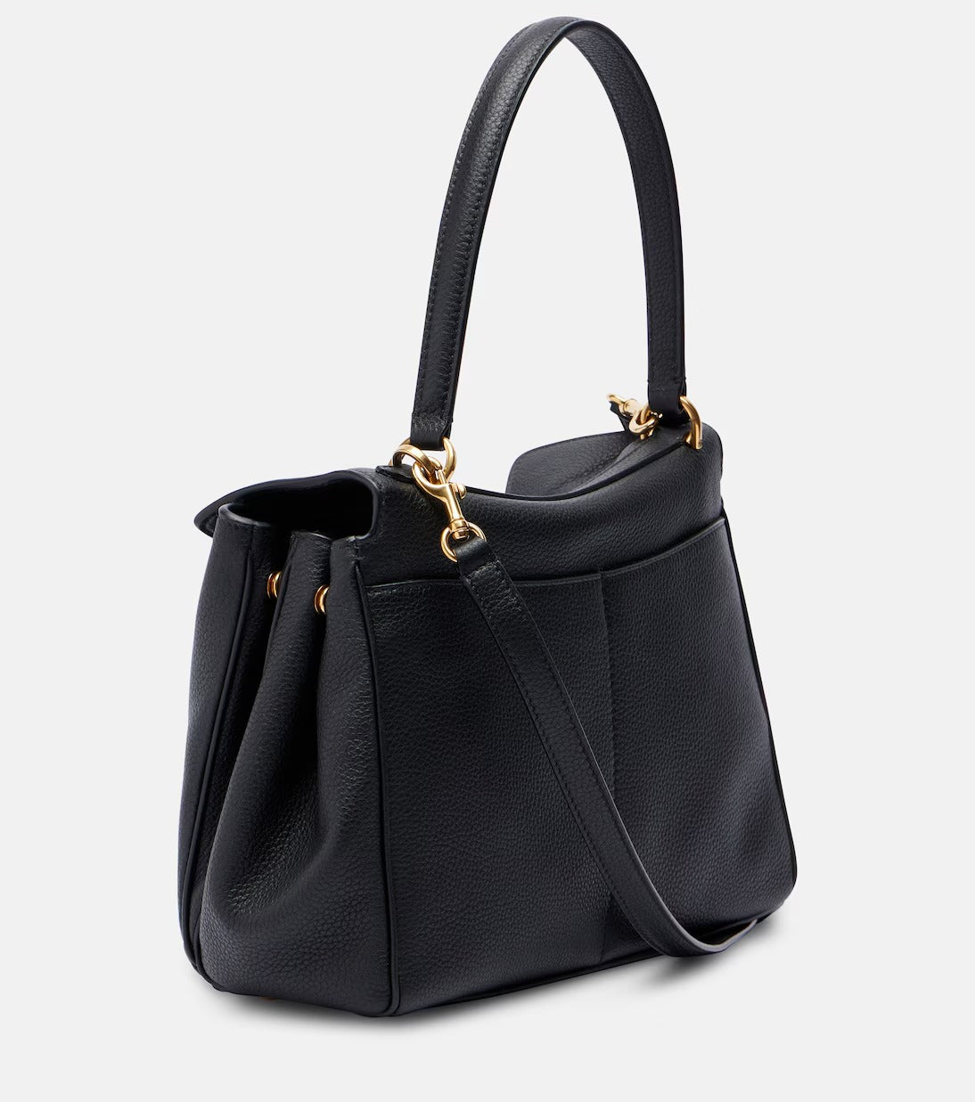 Women's Black Rodeo Small Leather Shoulder Purse