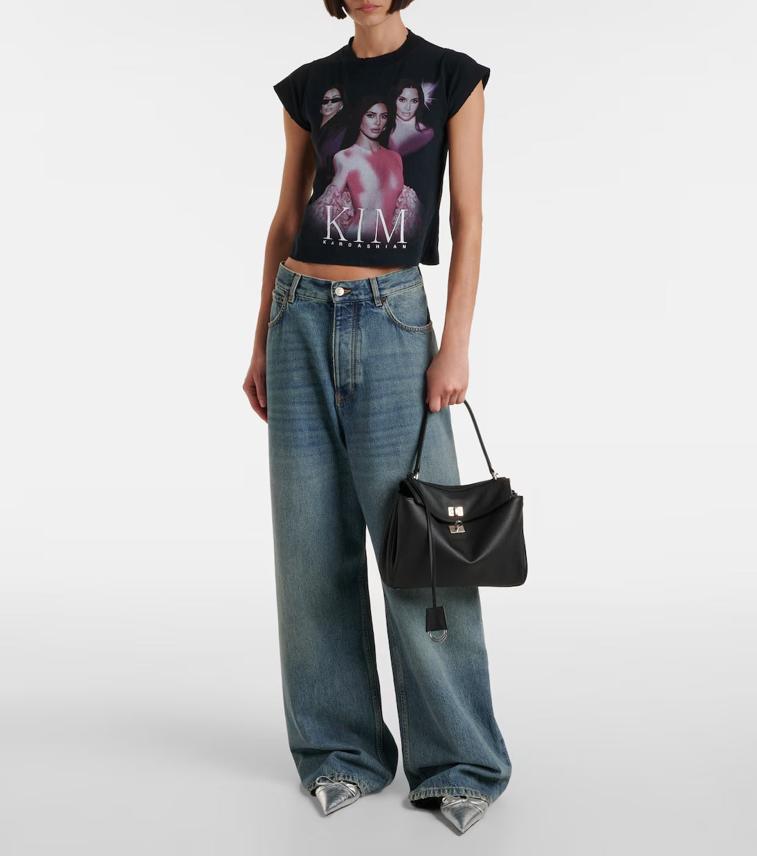 Women's Black Rodeo Small Leather Tote Purse