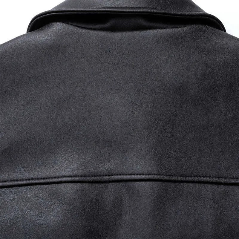 Women's  Black Tailored Fit Faux Leather Bomber Jacket
