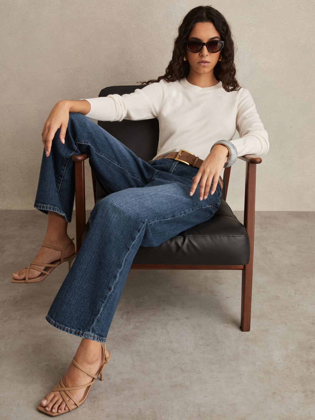 Women's Light Blue Patch Pocket Flared Pant