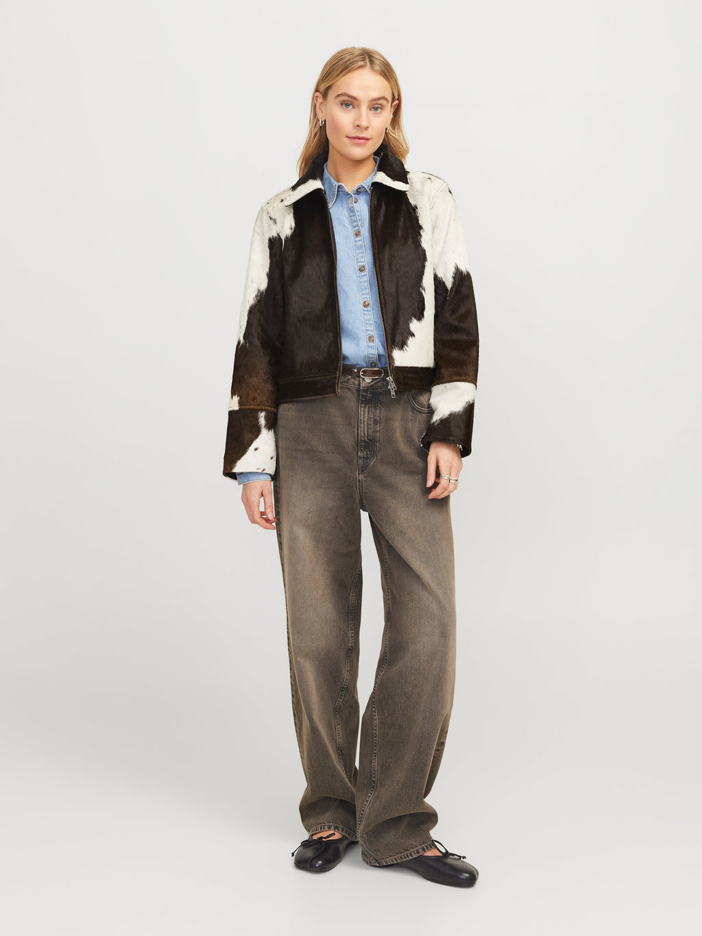 Women's Brown Cow Hide Leather Jacket