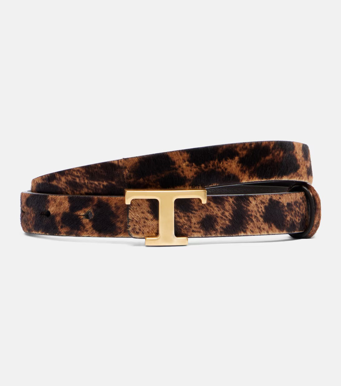 Women's Brown Cowhair Leather Belt