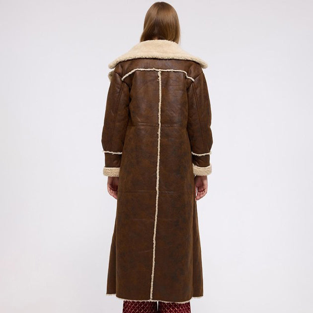 Women's Brown Fur Shearling Coat