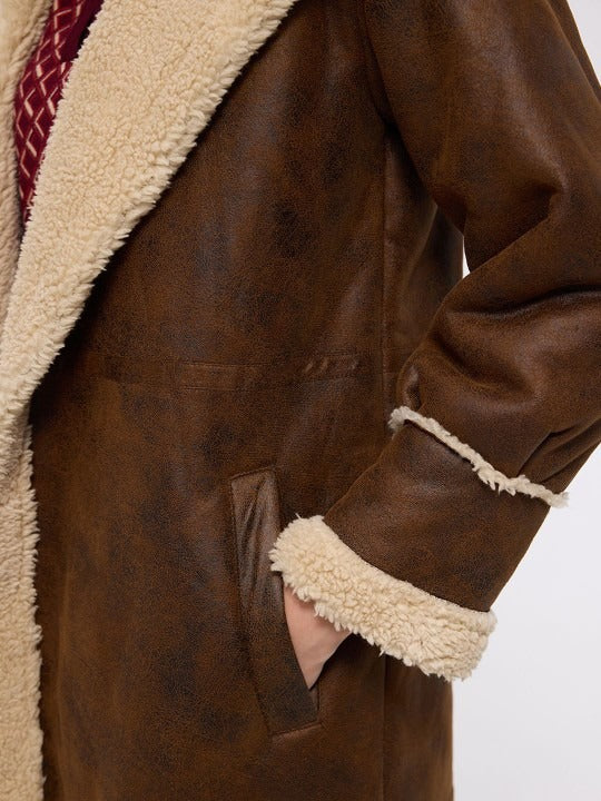 Women's Brown Fur Shearling Coat