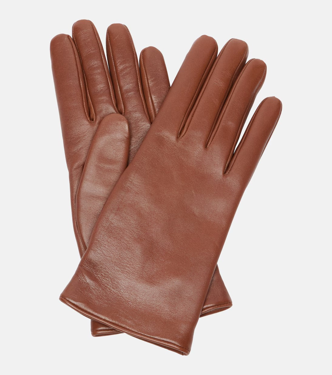 Women's Brown Leather Gloves