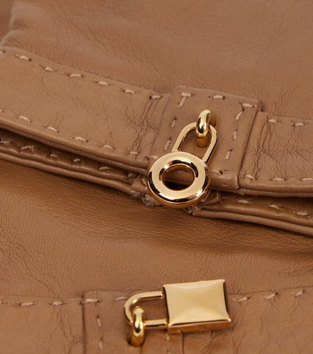 Women's Brown Nora Leather Gloves