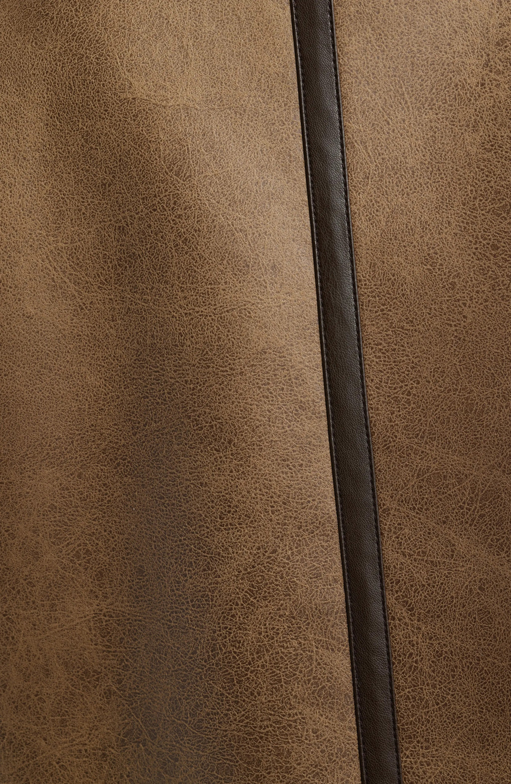 Women's Brown Spread Collar Faux Shearling Leather Vest