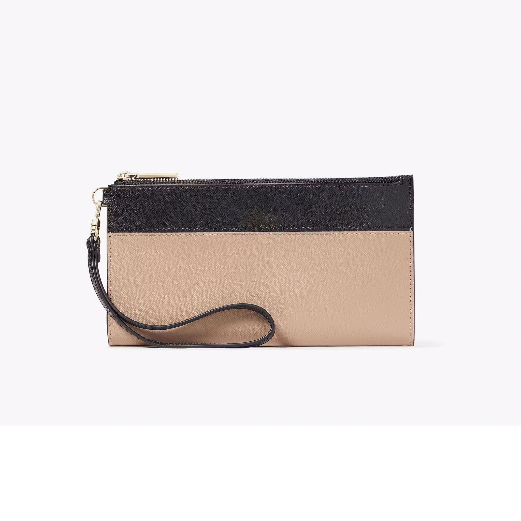 Women's Card Slots Double Zip Wristlet Leather Wallet
