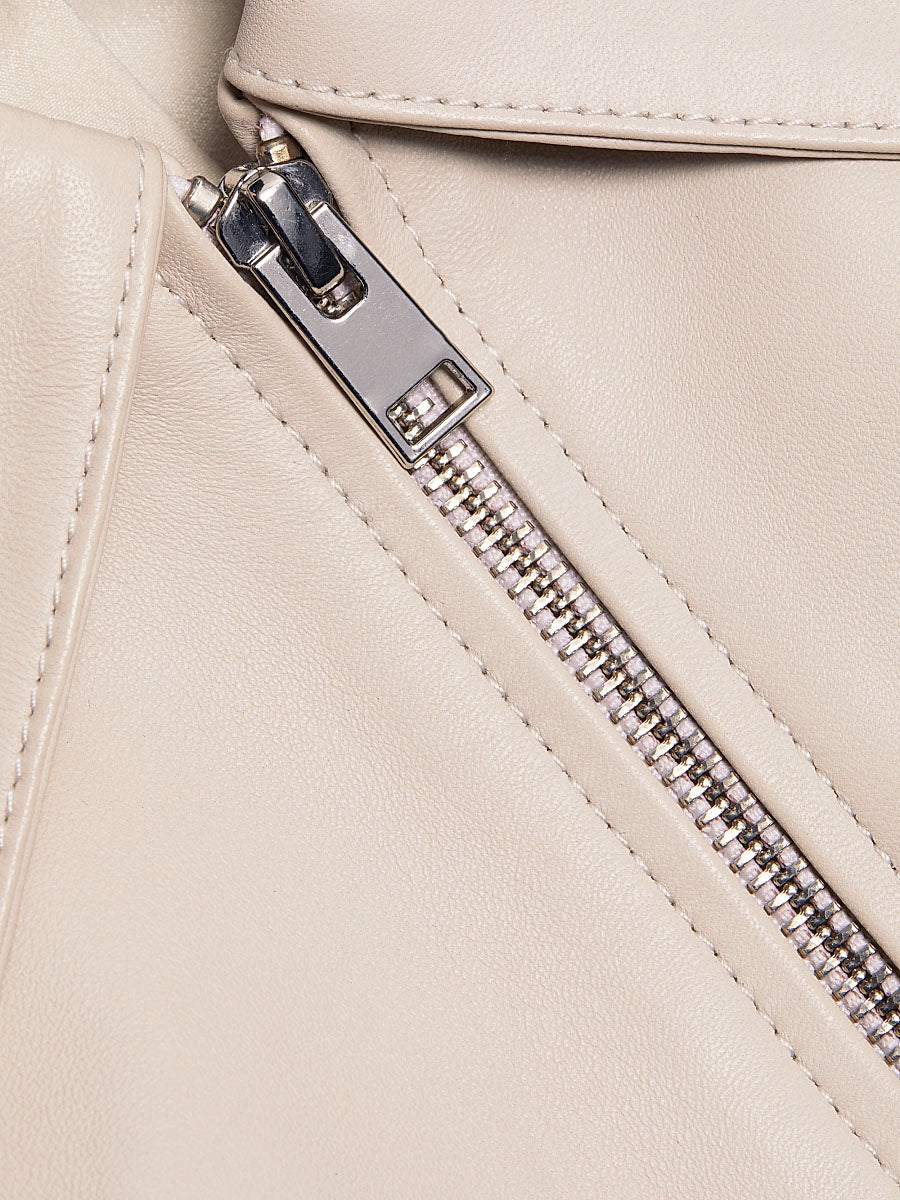 Women's Charlie Leather Vest - Cream