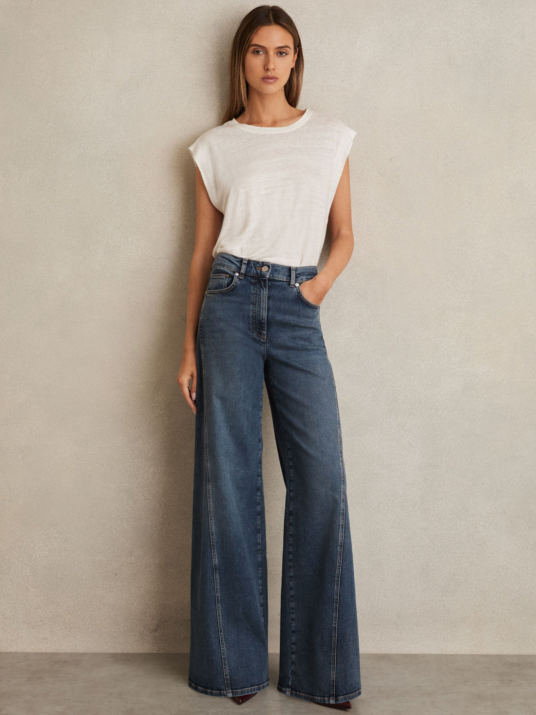 Women's Comfortable Twist Seam Wide Leg Pant