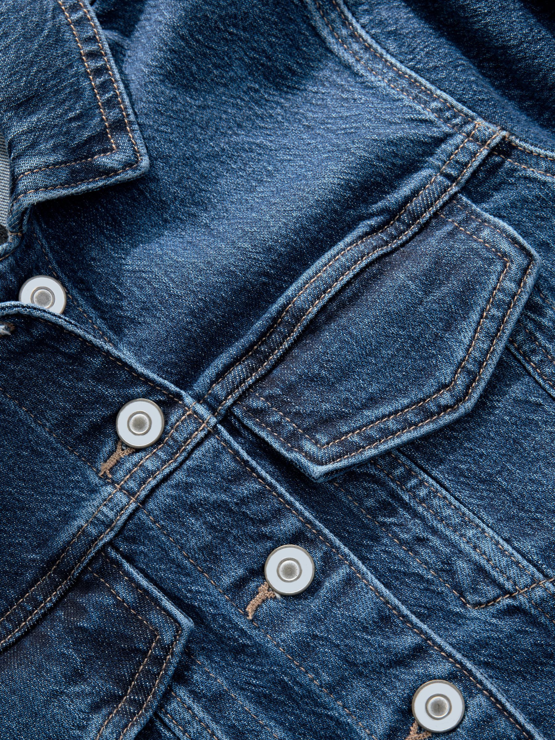 Women's Cotton Blend Blue Denim Jacket