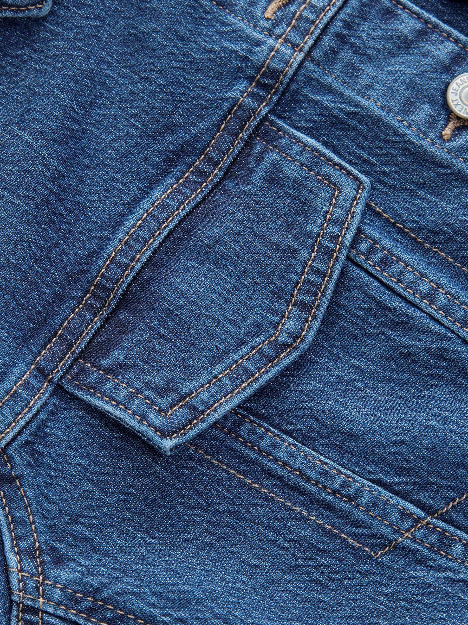 Women's Cotton Blend Dark Blue Denim Jacket