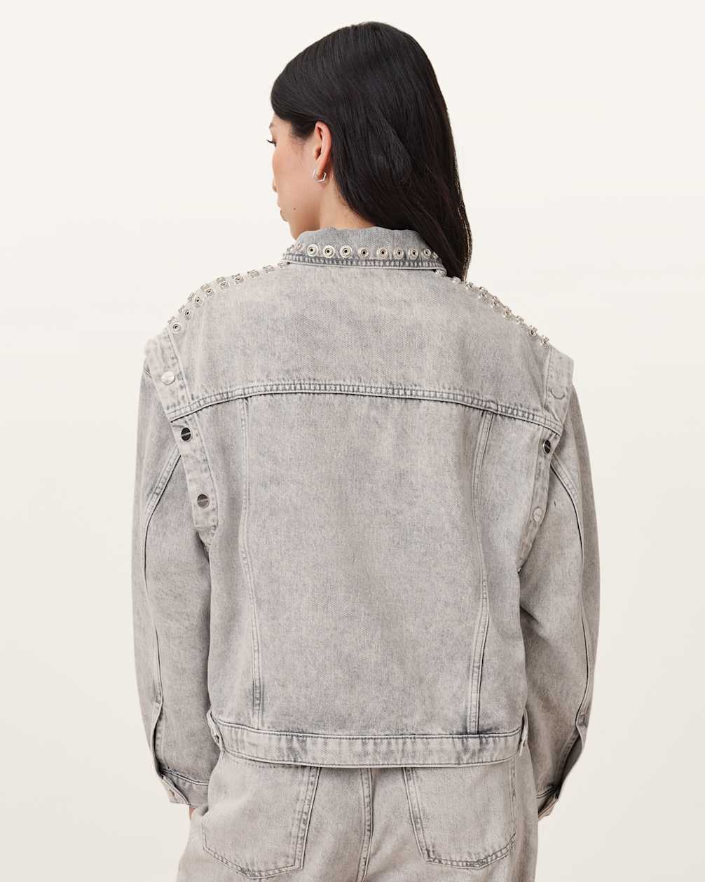Women's Cotton Studded Denim Jacket