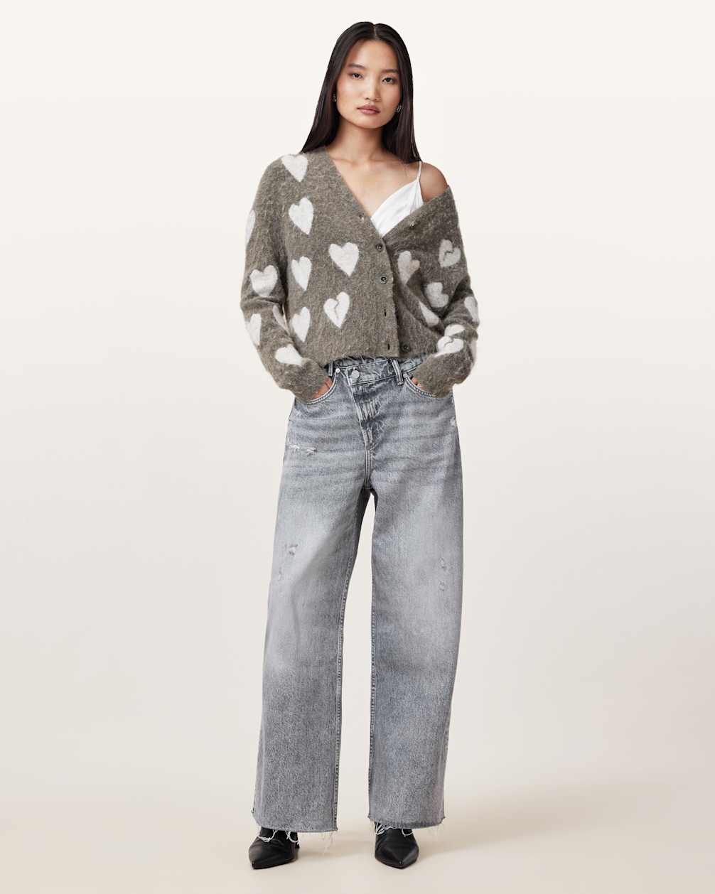 Women's Cotton Wide Leg Denim Pants