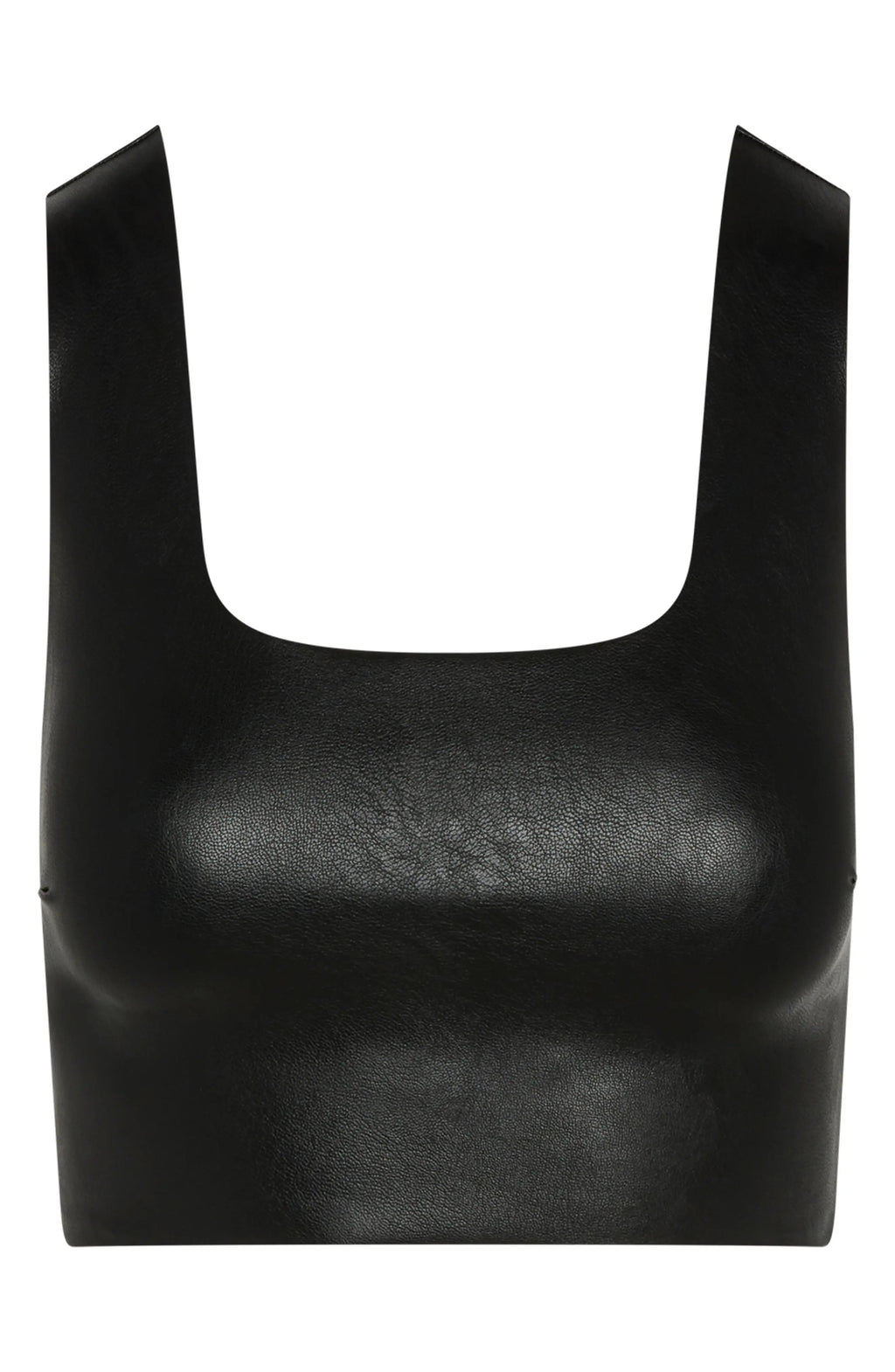 Women's Crop Leather Top