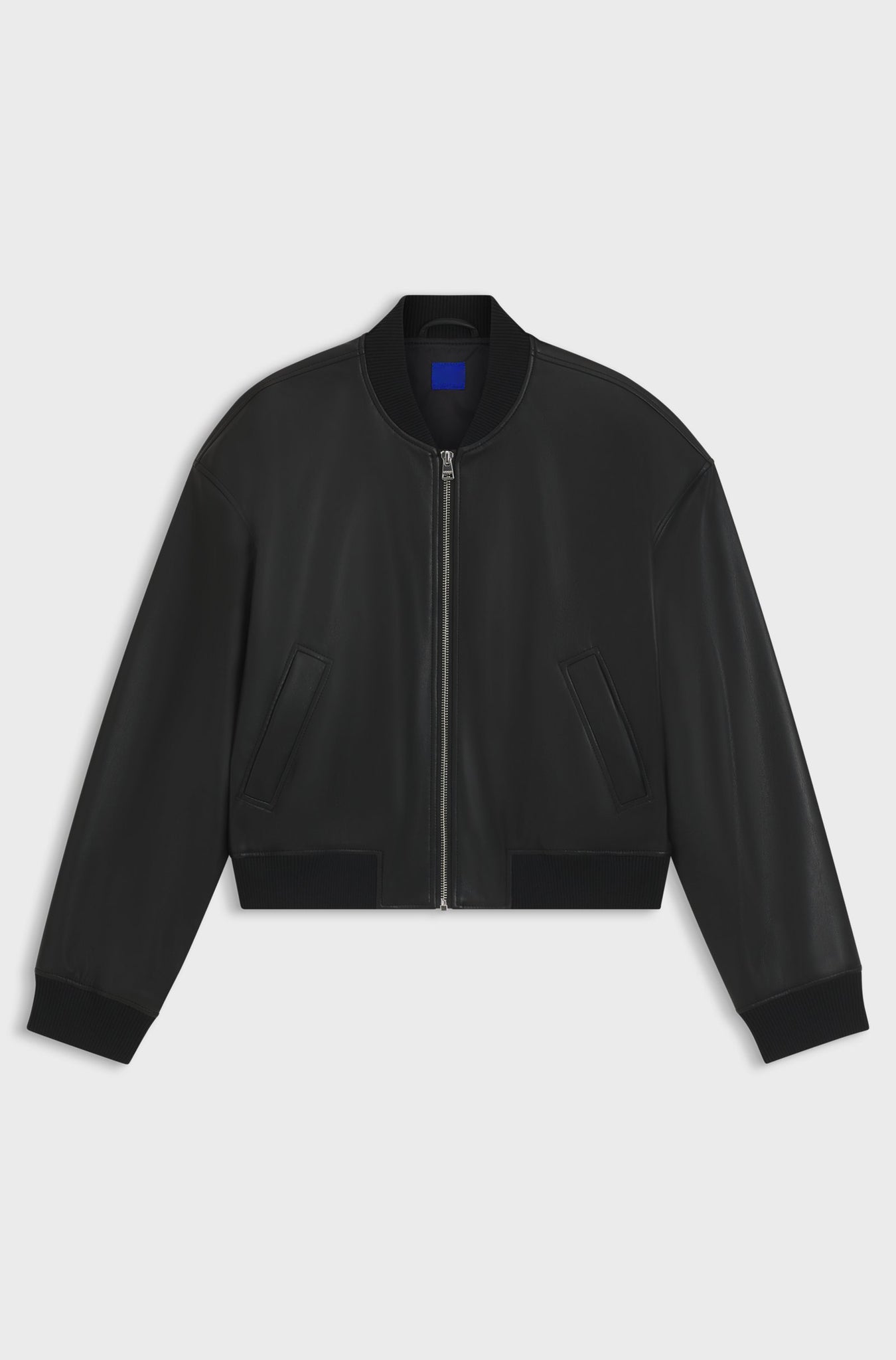 Kurze Bomberjacke aus Kunstleder für Damen