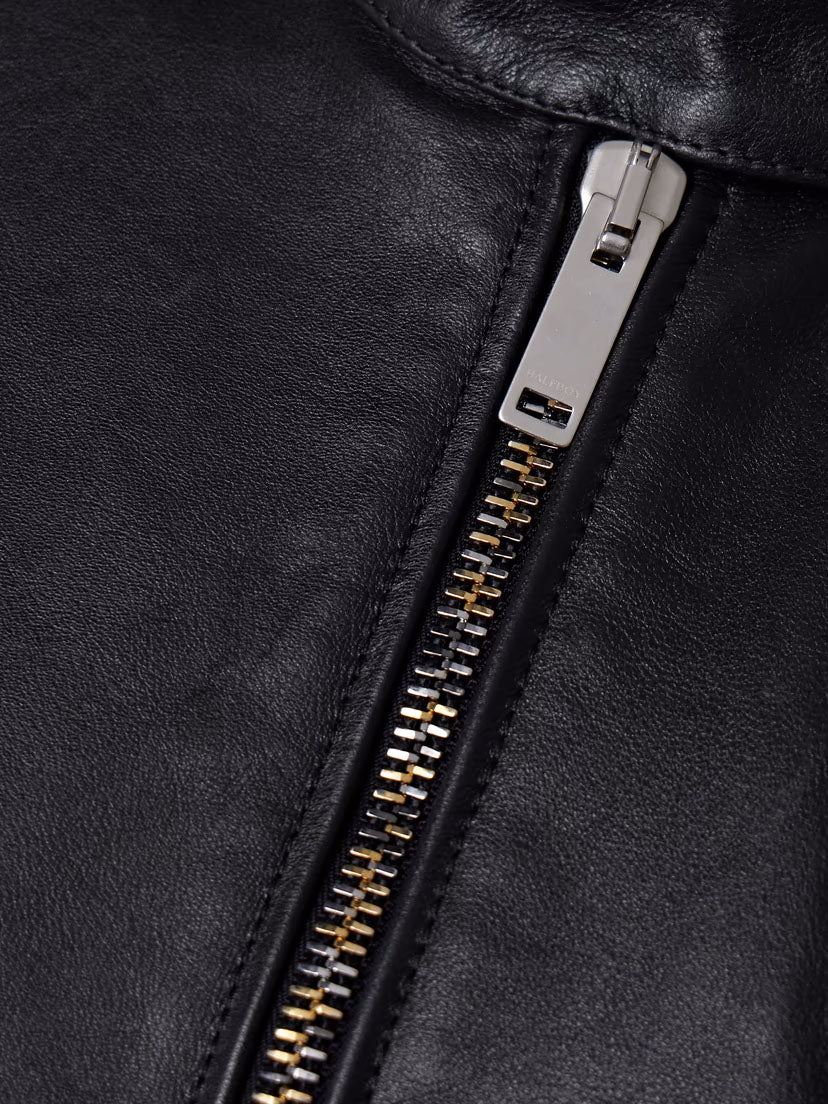 Women's Cropped Leather Vest