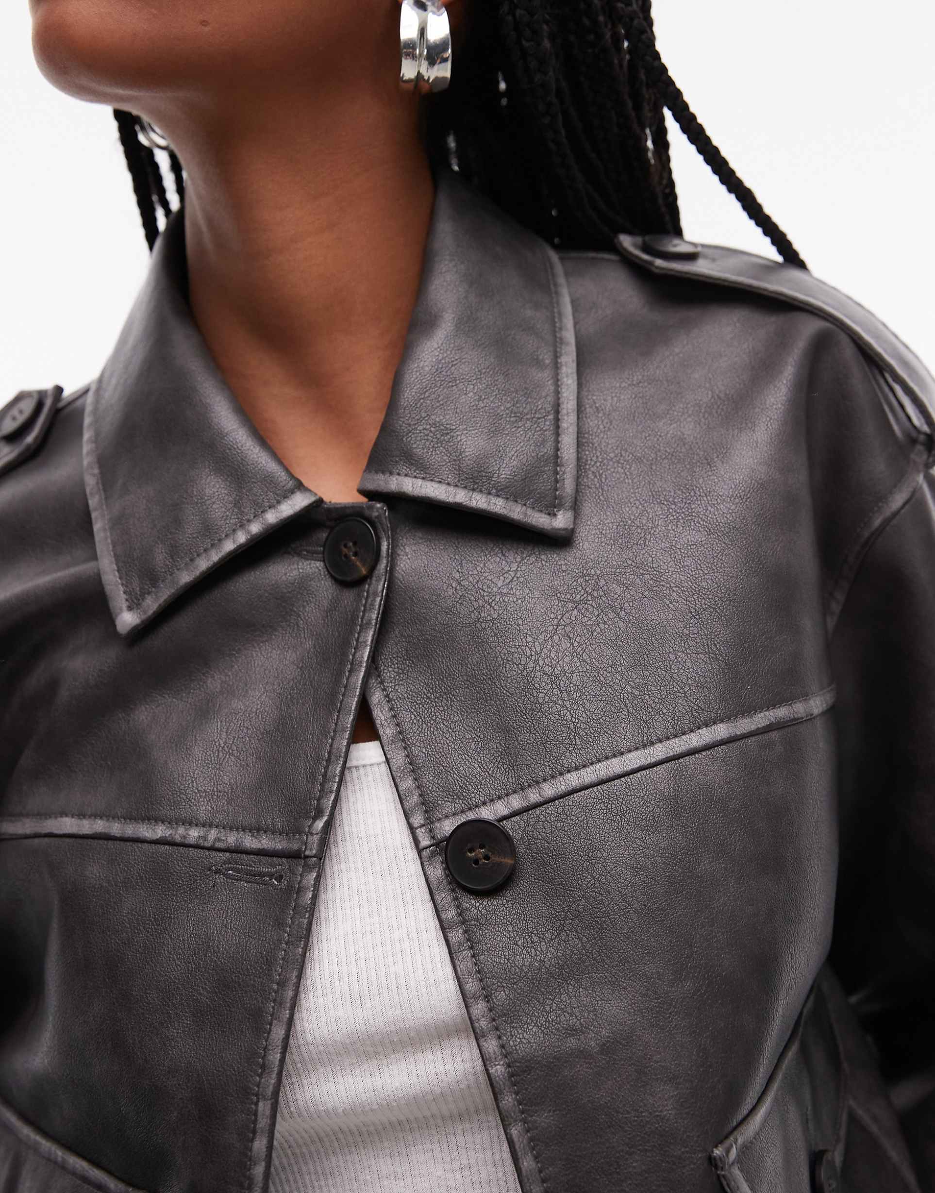 Women's Cropped Length bomber Leather Jacket