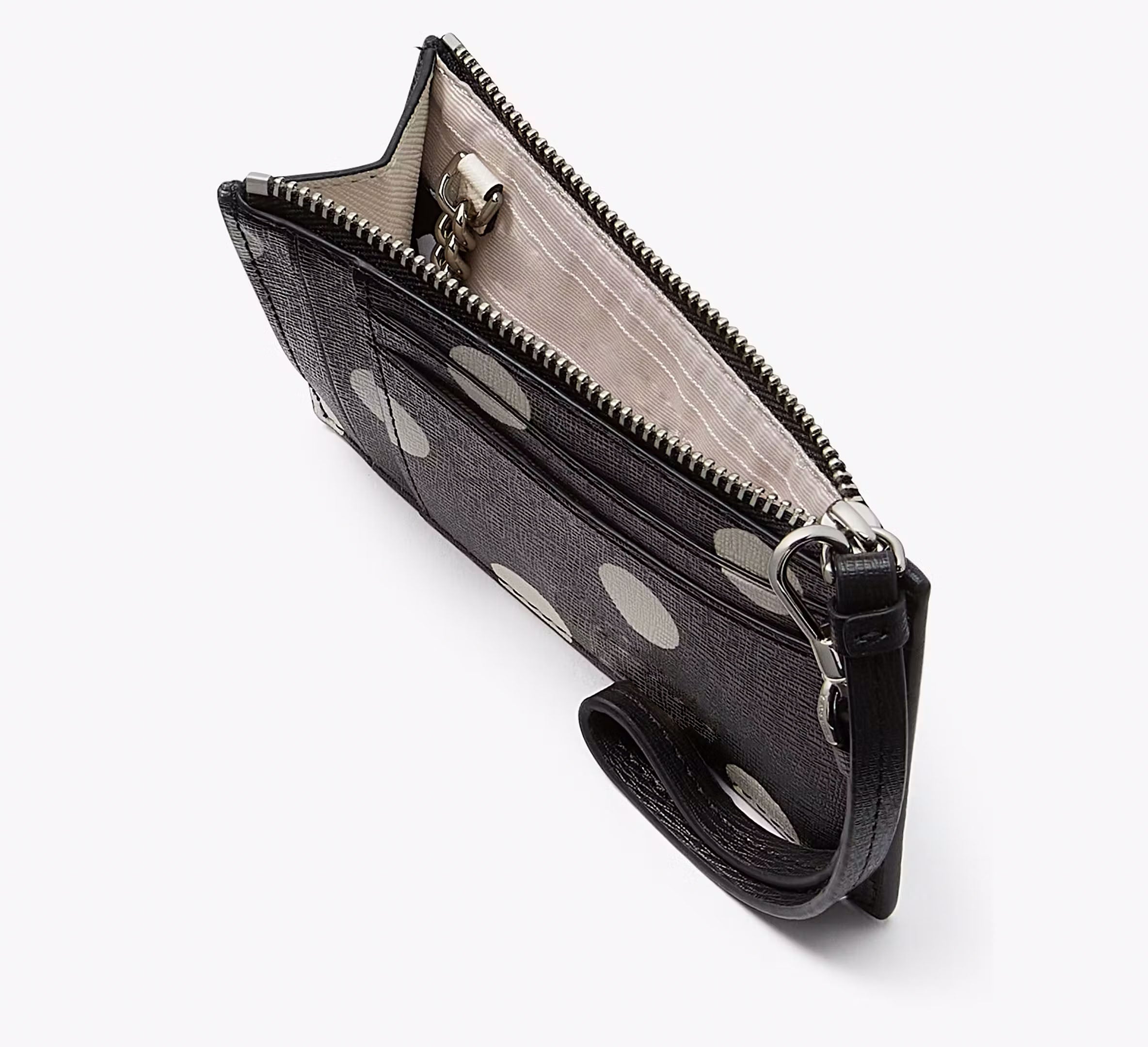 Women's Dot Card Case Wristlet Leather Wallet