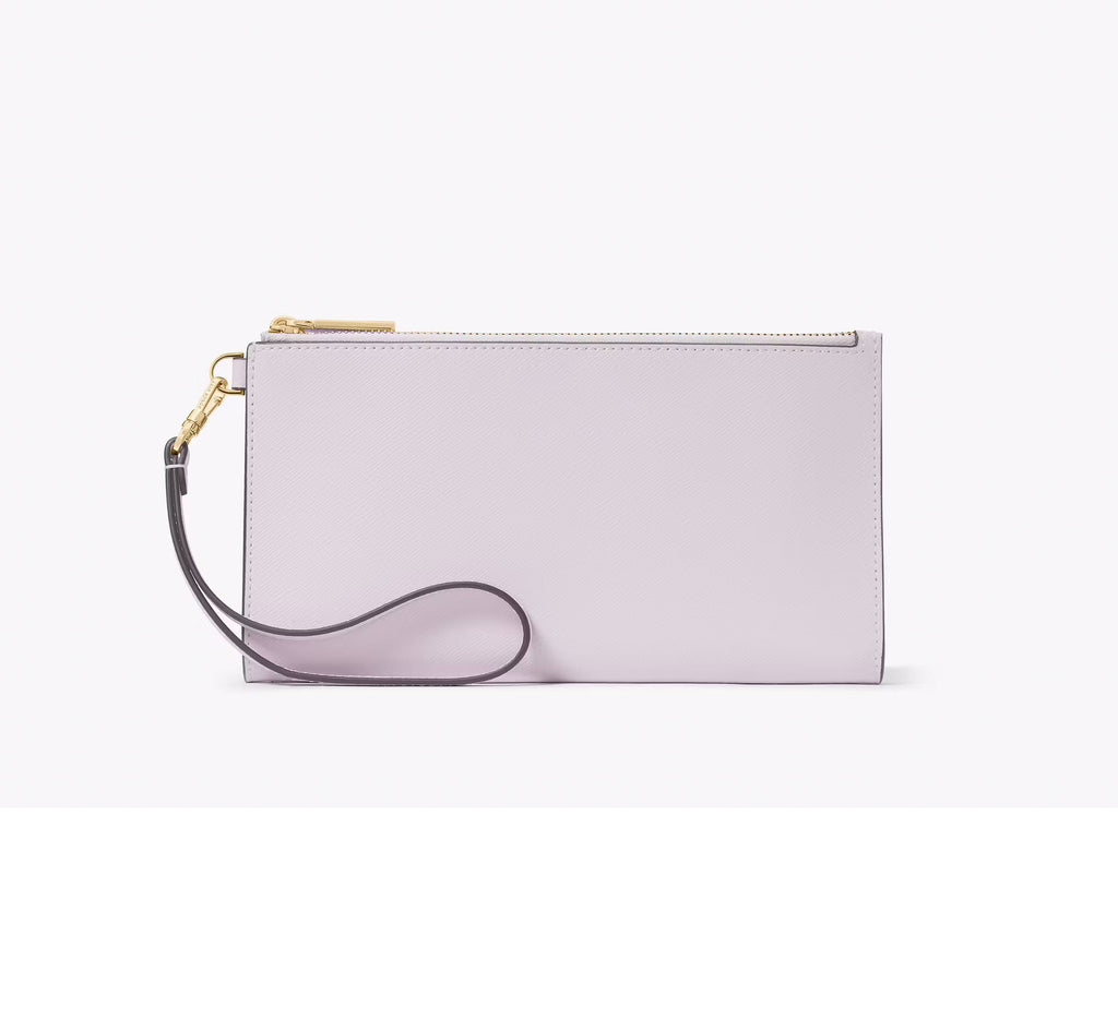 Women's Double Zip Wristlet Leather Wallet