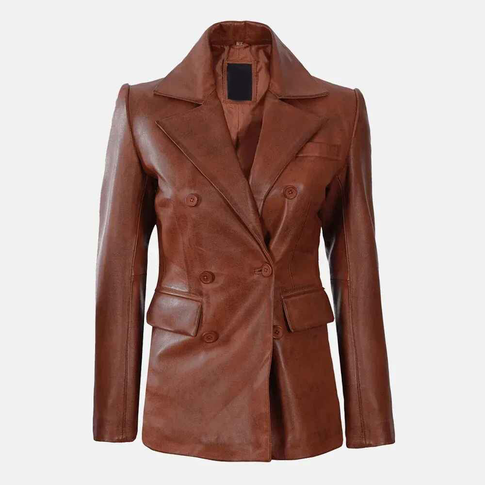 Women's Esme Echelon Leather Blazer