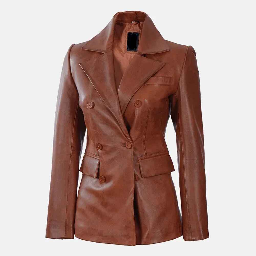 Women's Esme Echelon Leather Blazer