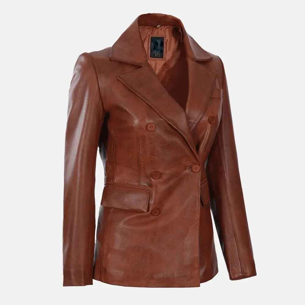 Women's Esme Echelon Leather Blazer