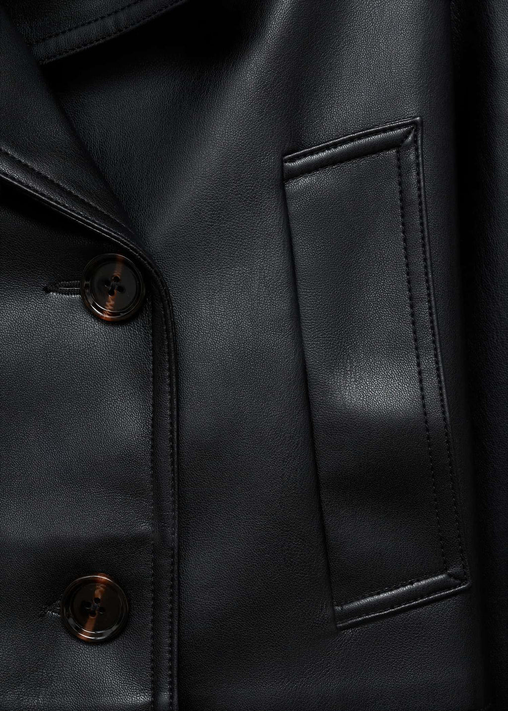 Women's Faux Leather Oversized Jacket