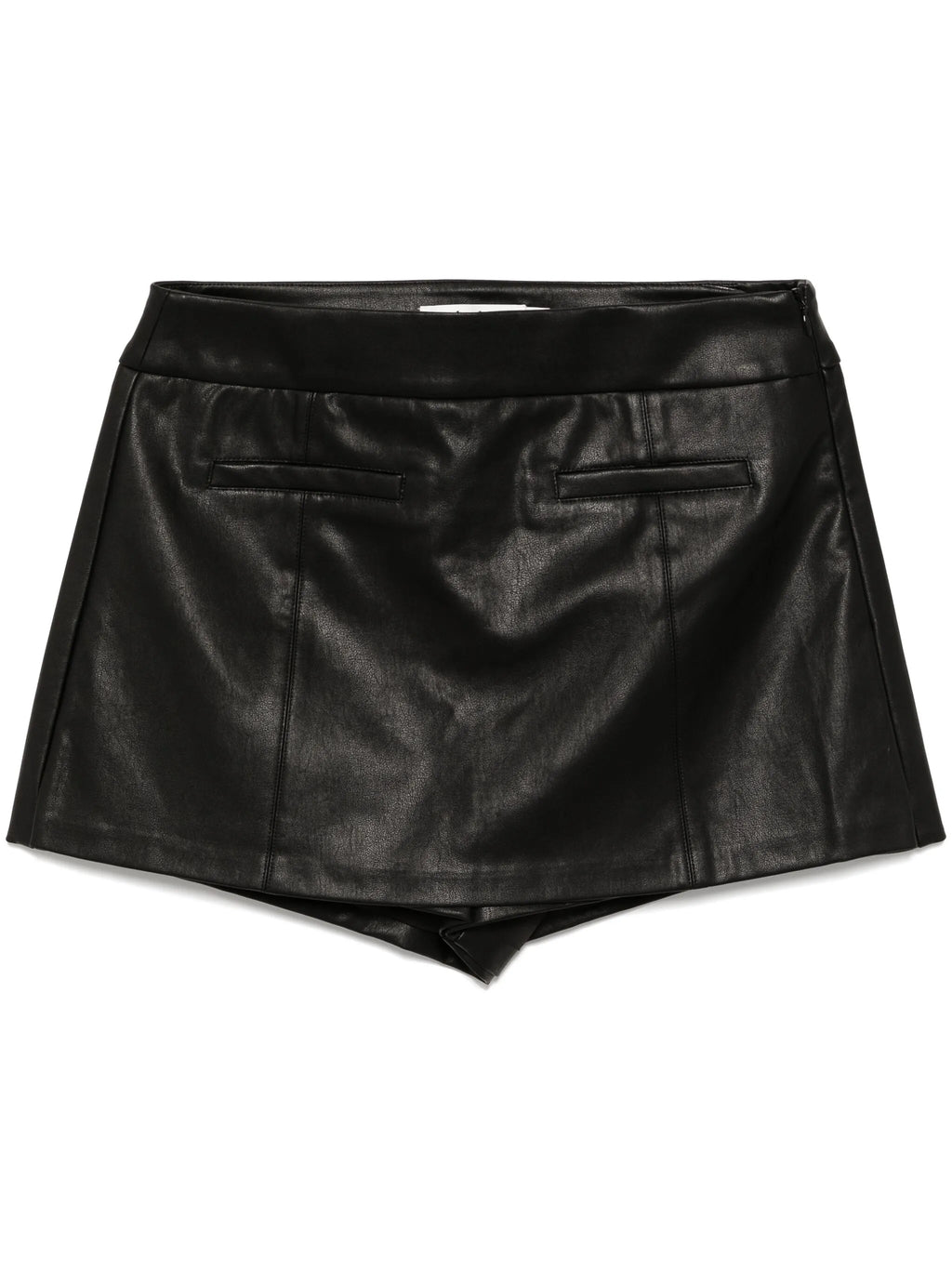 Women's Faux Leather Side Zip Shorts