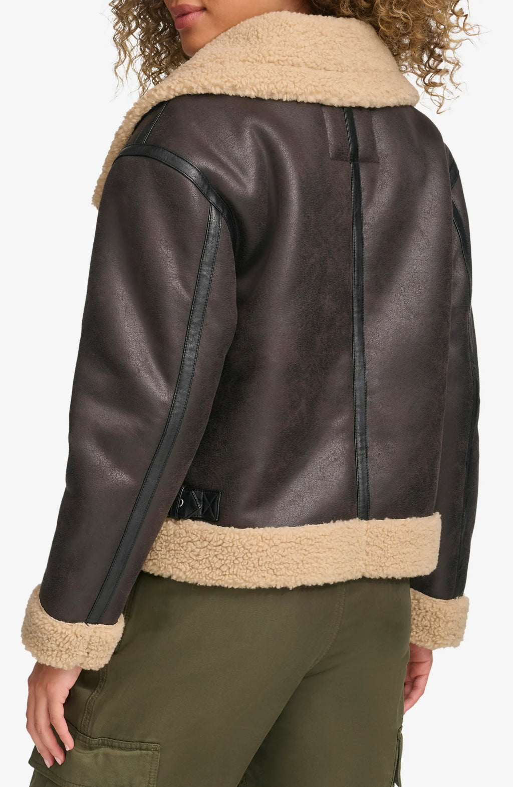 Women's Faux Shearling Leather Jacket