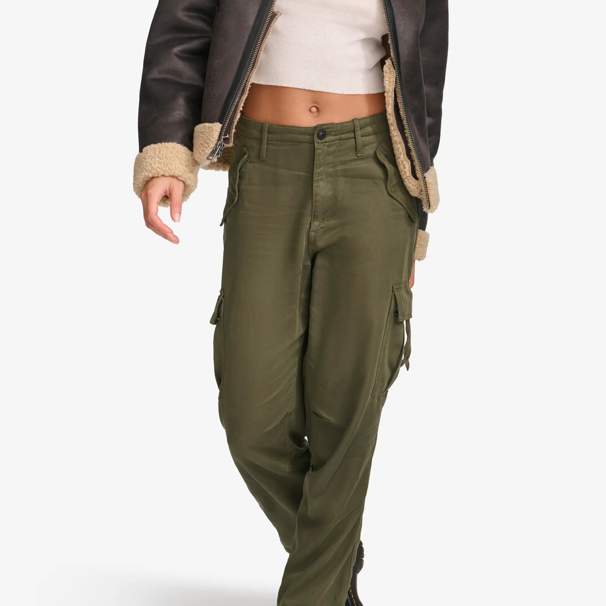 Women's Faux Shearling Leather Jacket