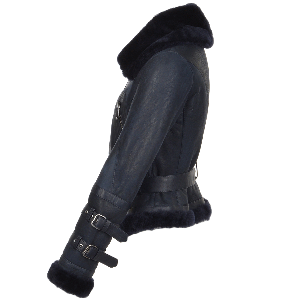 Women's Fitted Aviator Flying Leather jacket