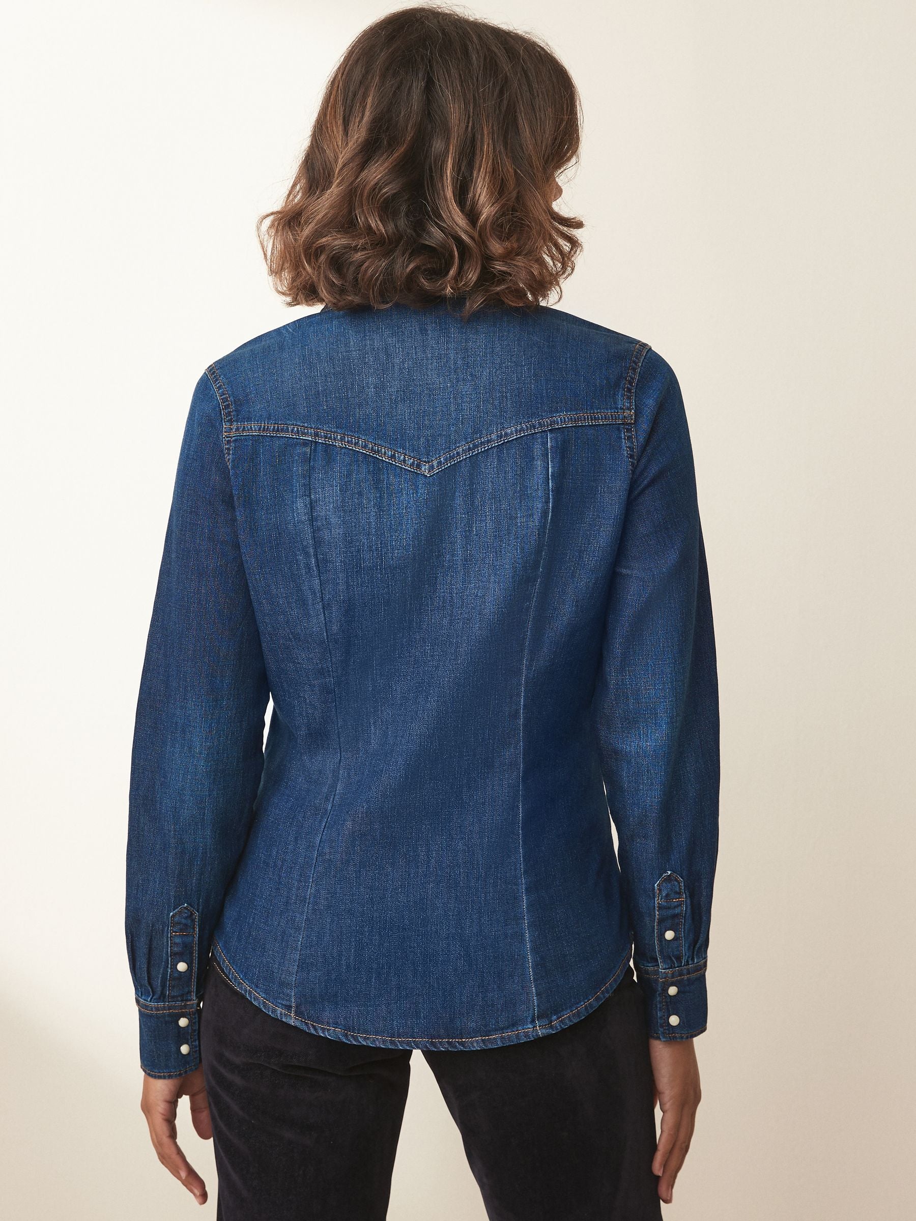 Women's Fuller Bust Cotton Rich Denim Shirt