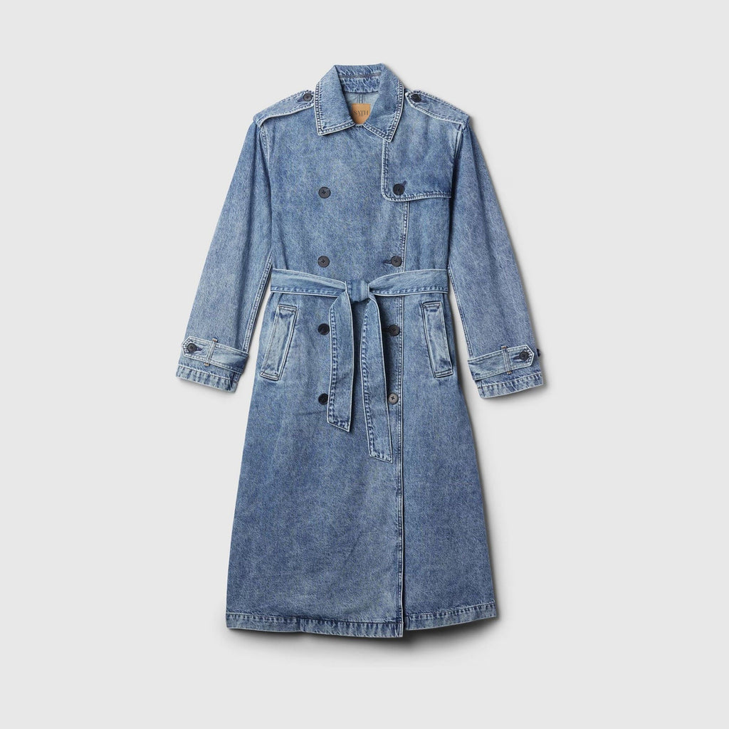 Women's Gap Blue Longline Denim Trench Coat