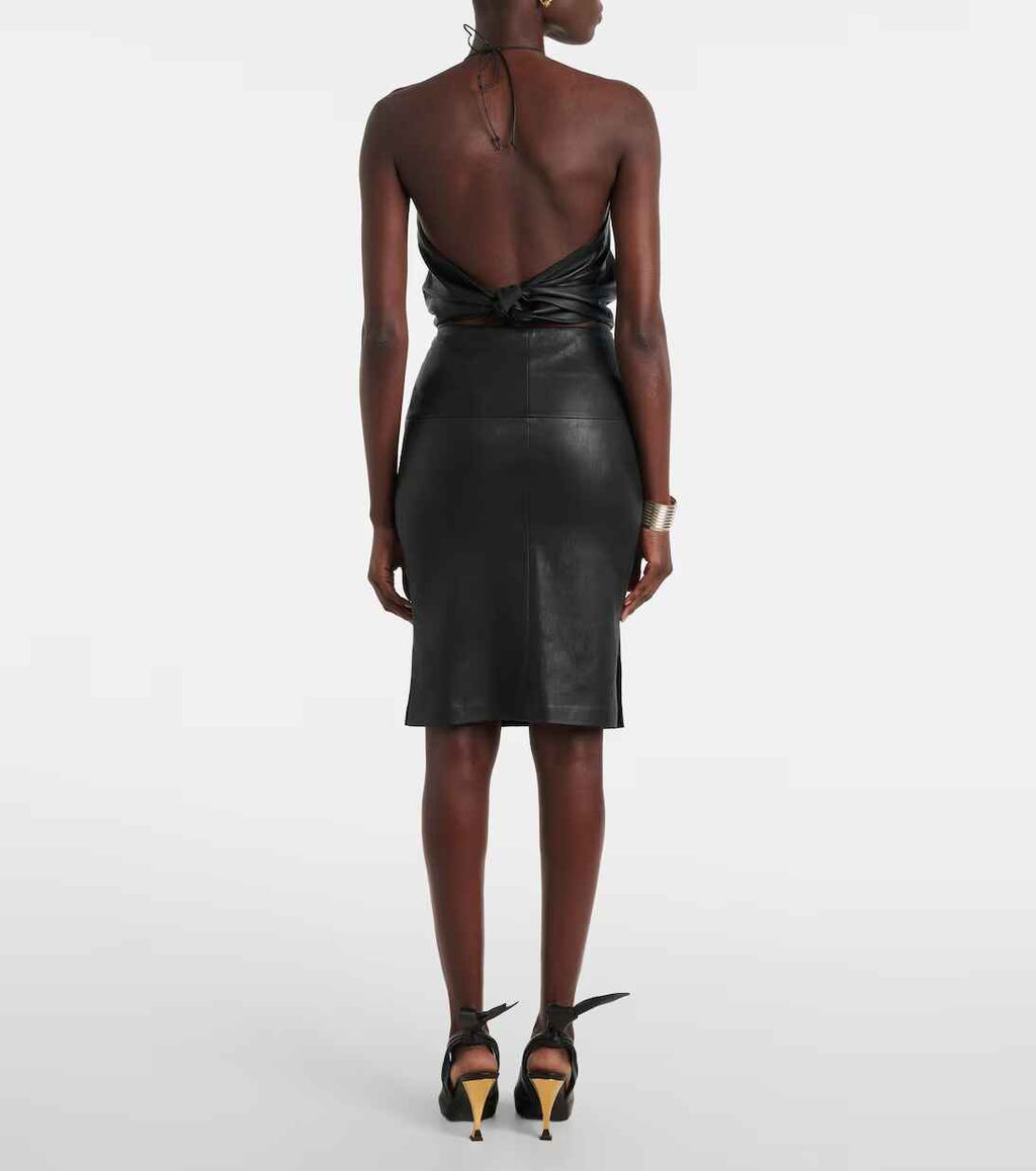 Women's Gin Leather Skirt