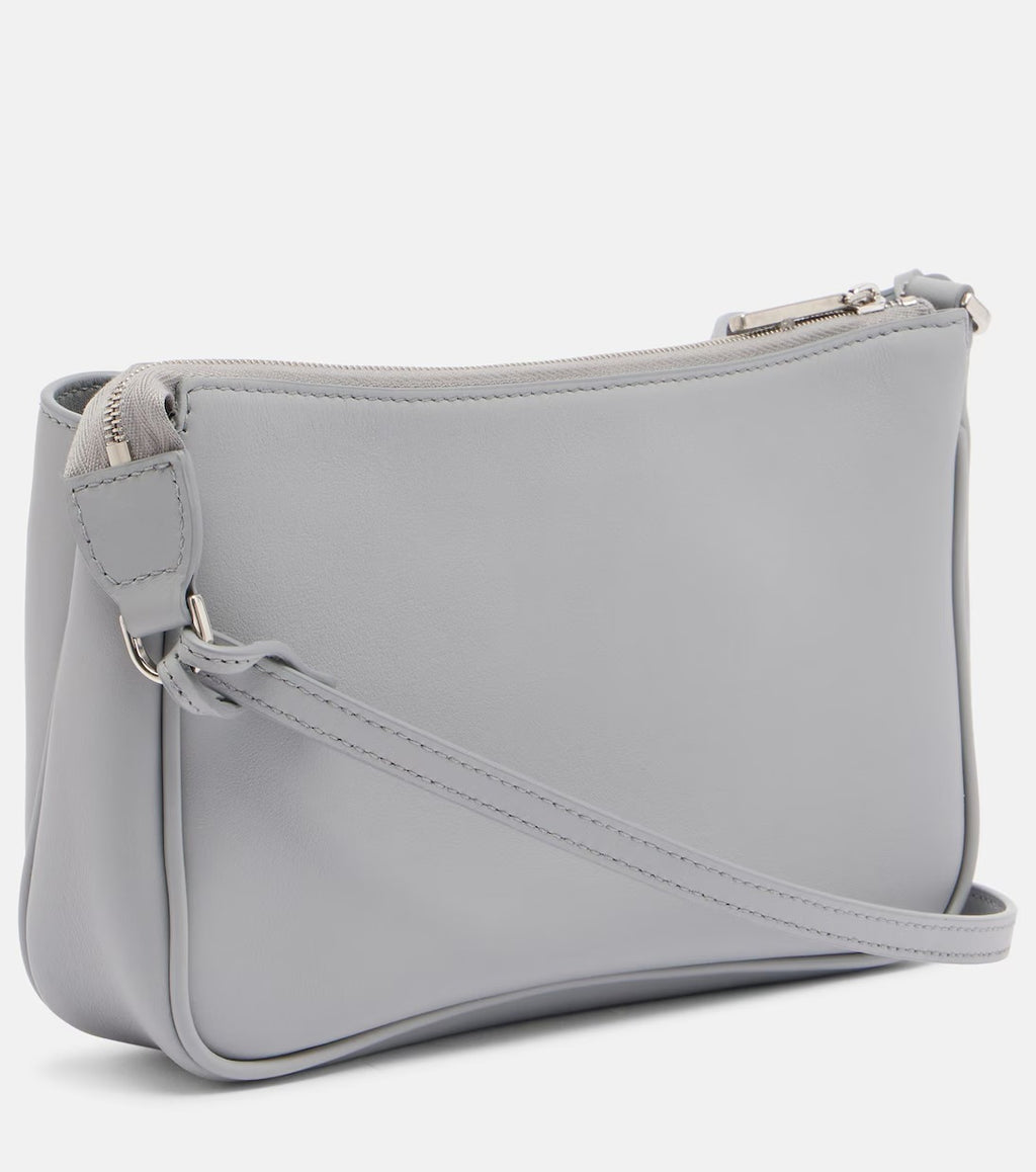 Women's Grey Rodeo Sling Leather Purse