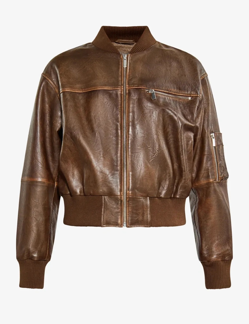 Women's Heritage Brown Aviator Bomber Leather Jacket