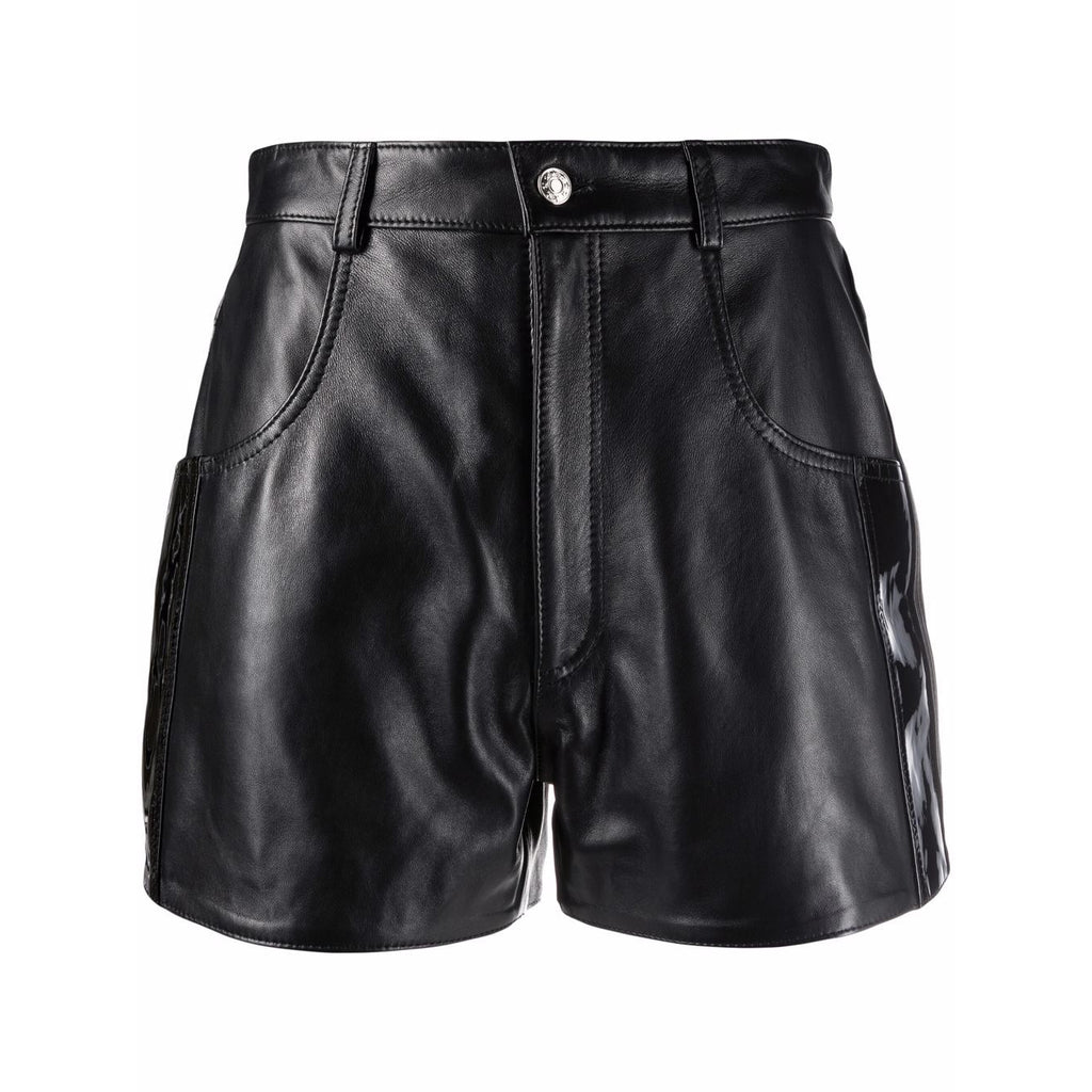 Women's High-Waisted Leather Shorts