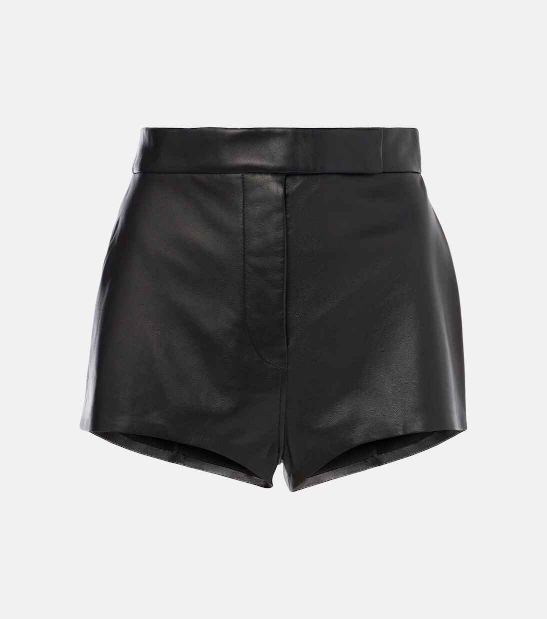 Women's High Rise Leather Shorts